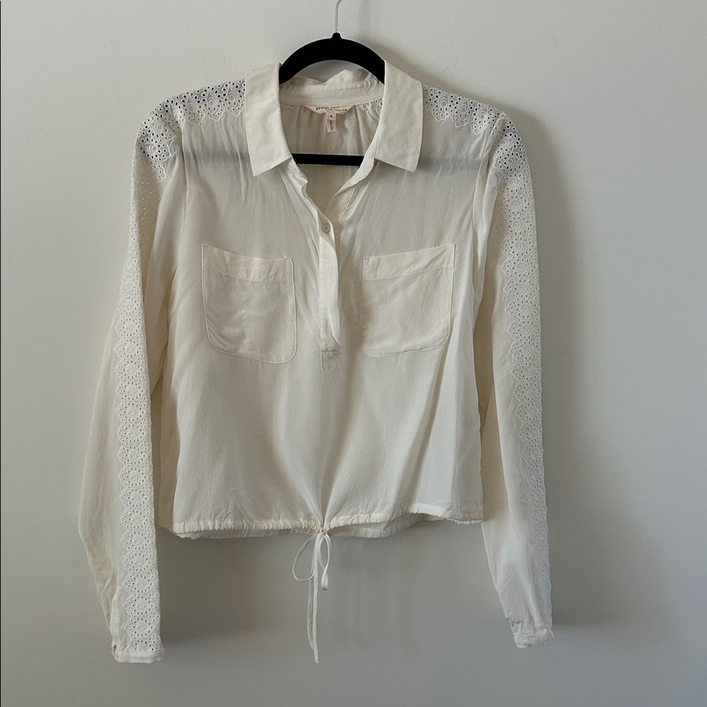 Rebecca Taylor Silk Eyelet Top Sz 6